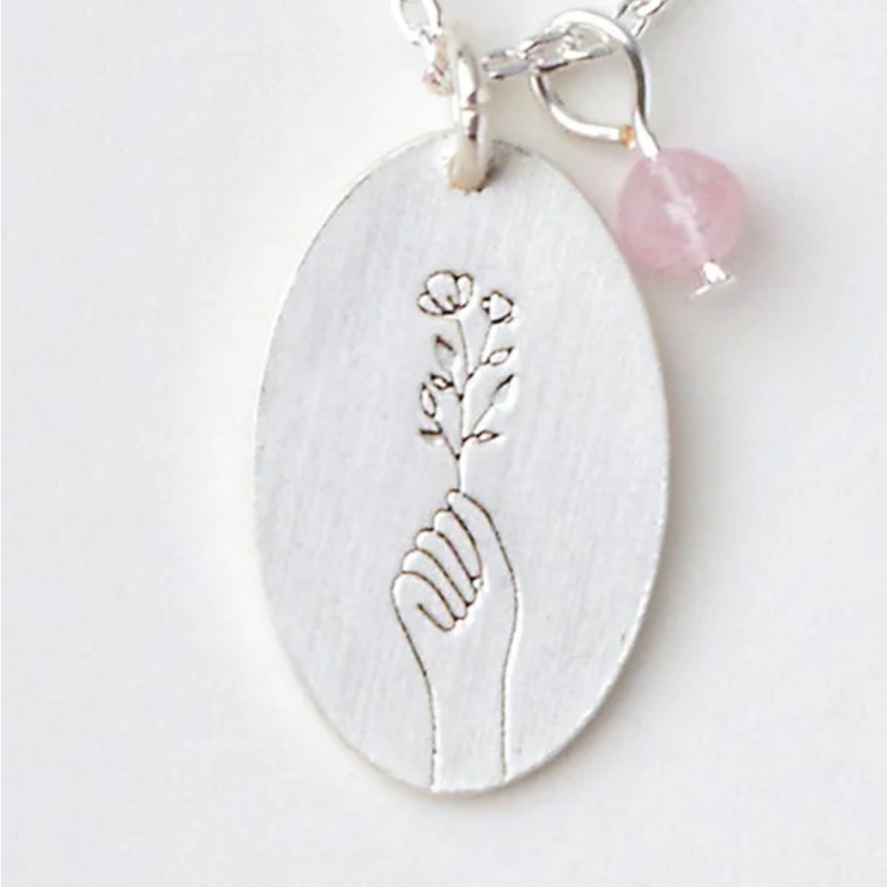 Scout rose quartz love necklace